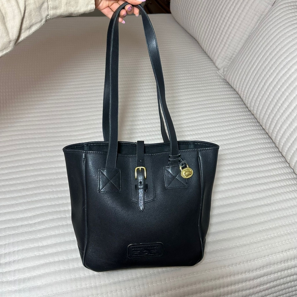 Donney & Bourke Black Leather Tote Handbag